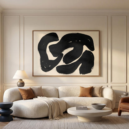 Abstract Brushstroke Canvas Wall Art