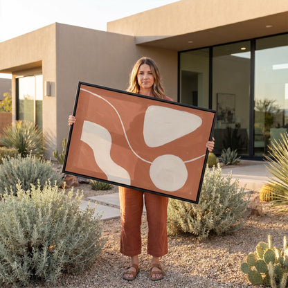 Abstract Organic Shapes Canvas Wall Art