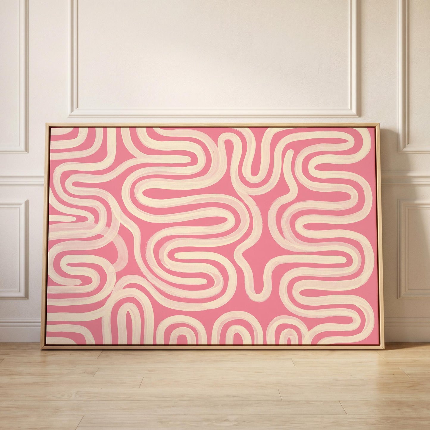Abstract Wavy Lines Canvas Wall Art