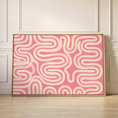Abstract Wavy Lines Canvas Wall Art