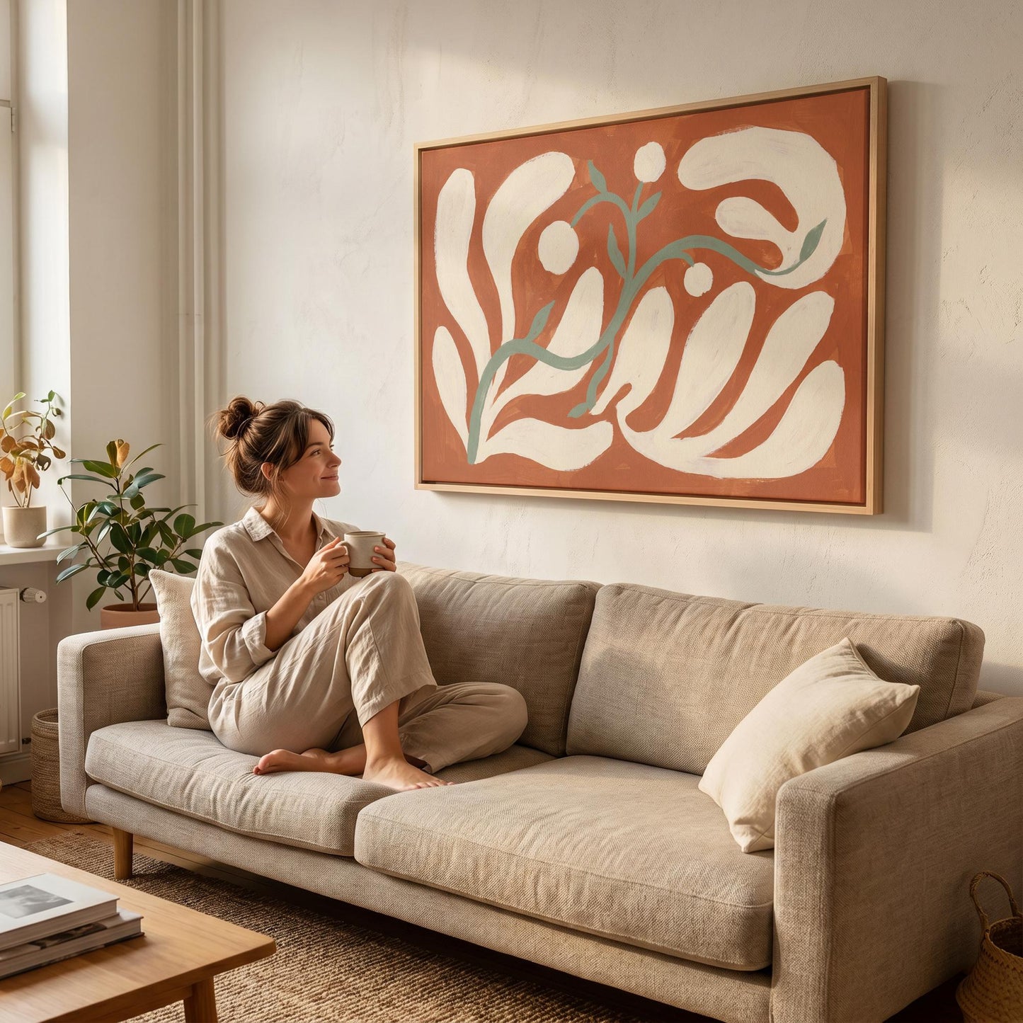 Abstract Botanical Canvas Wall Art