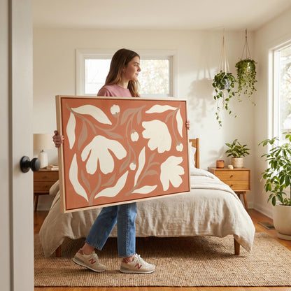 Abstract Floral Canvas Wall Art