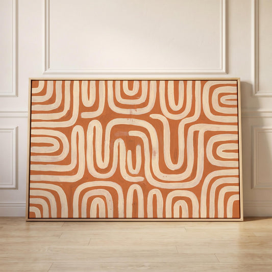 Abstract Line Pattern Canvas Wall Art