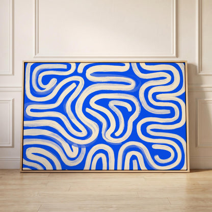 Abstract Wavy Lines Canvas Wall Art