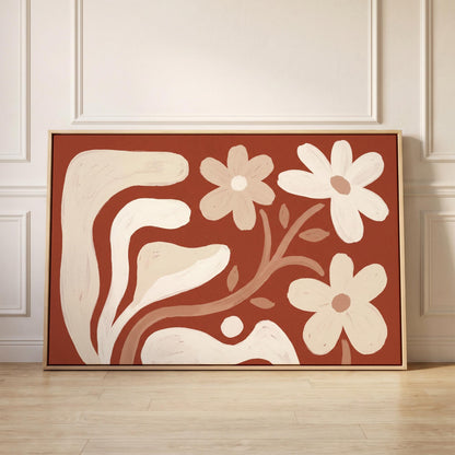 Abstract Daisy Flowers Canvas Wall Art