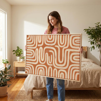 Abstract Line Pattern Canvas Wall Art