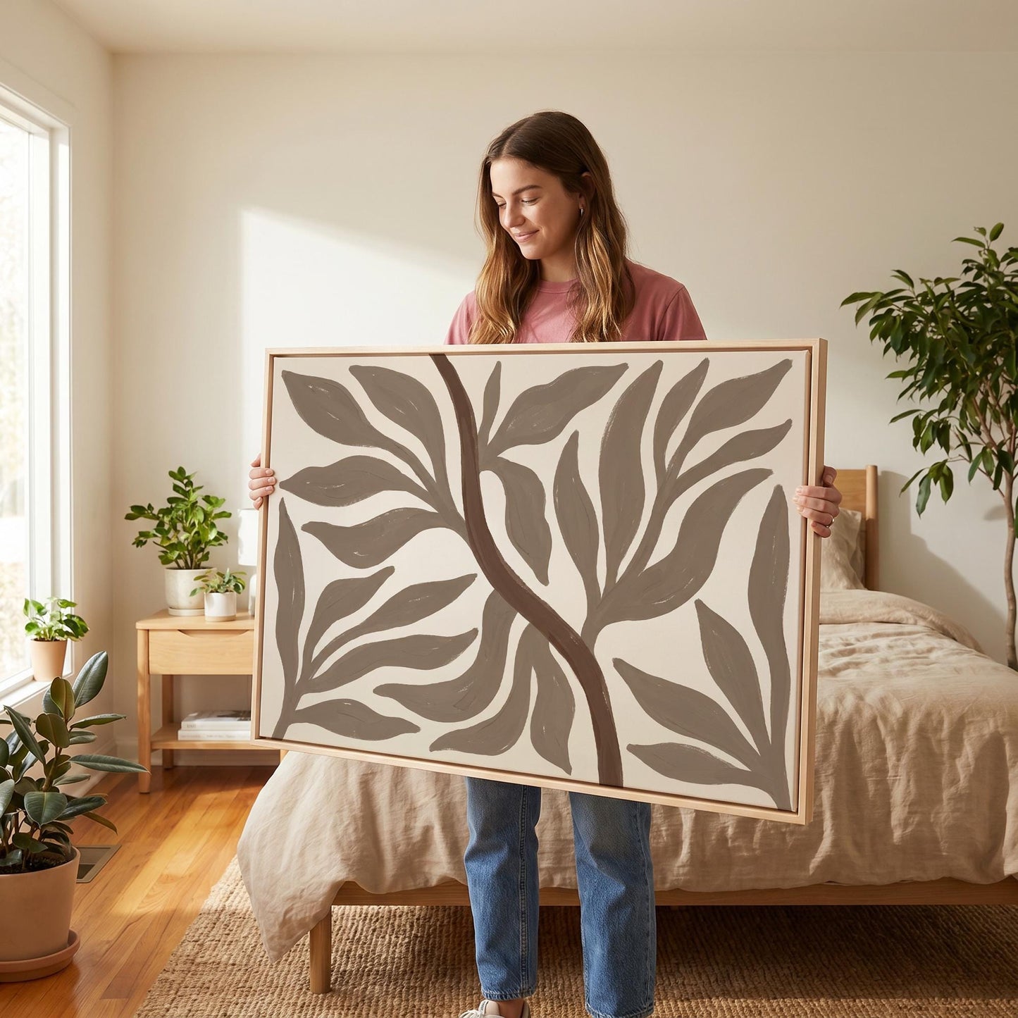 Abstract Botanical Tree Canvas Wall Art