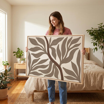 Abstract Botanical Tree Canvas Wall Art