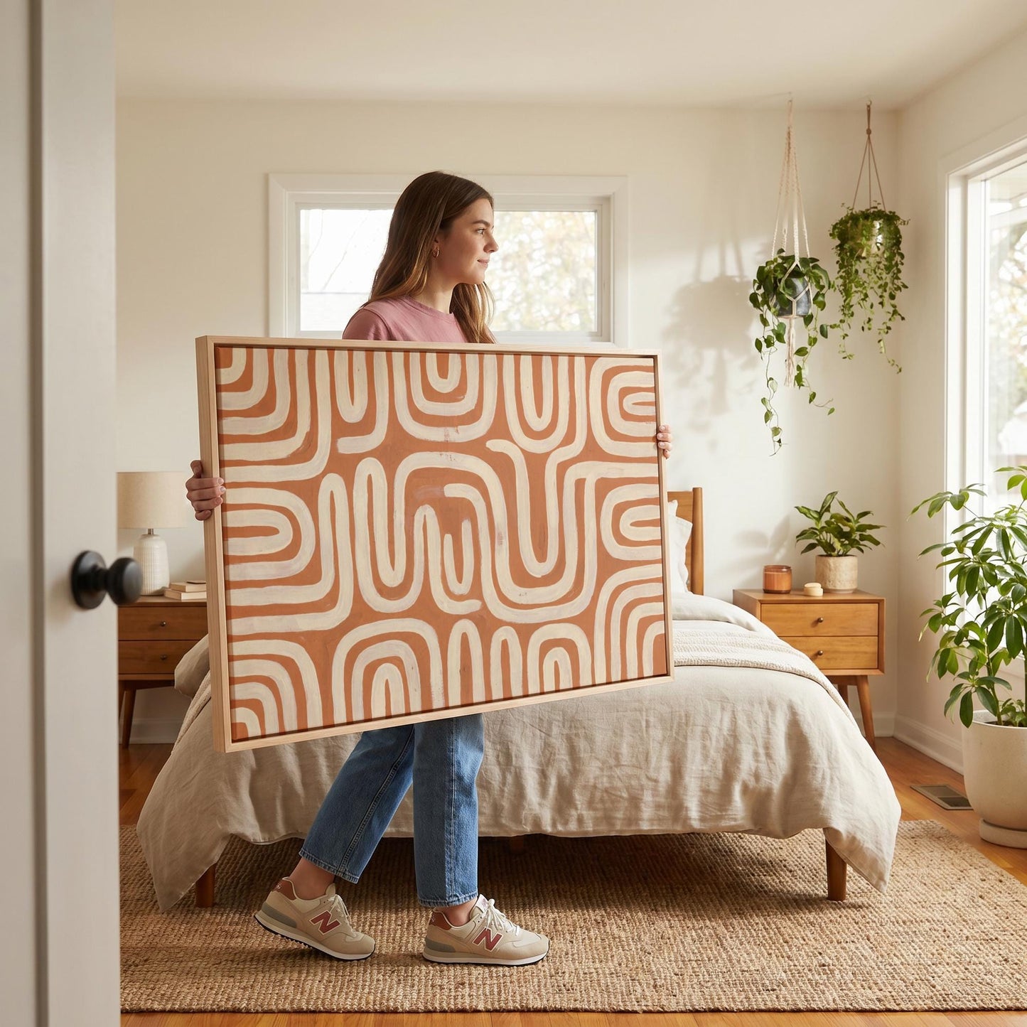 Abstract Line Pattern Canvas Wall Art