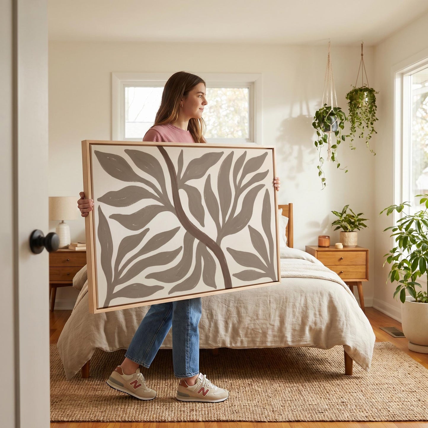Abstract Botanical Tree Canvas Wall Art