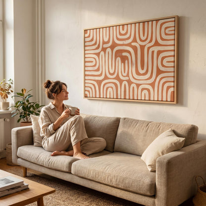 Abstract Line Pattern Canvas Wall Art