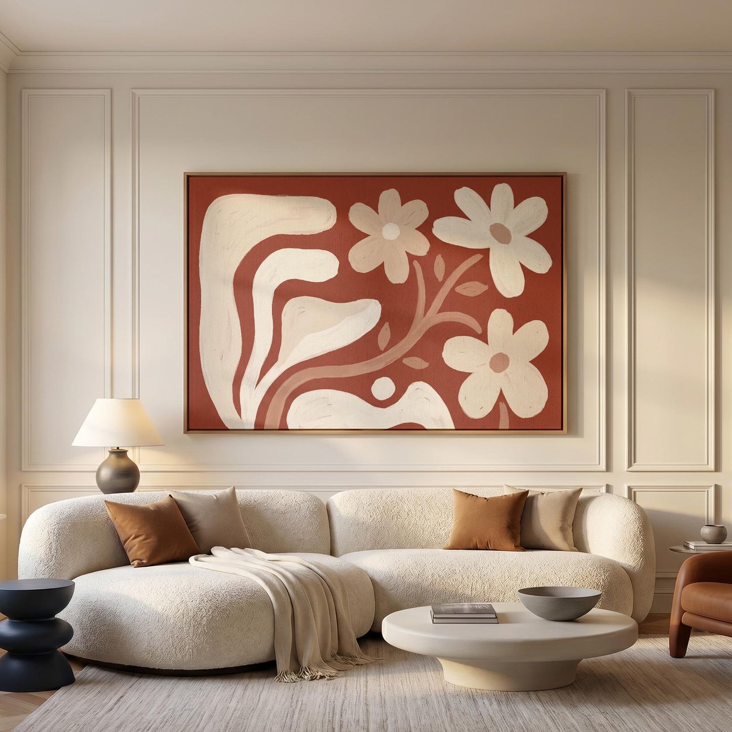 Abstract Daisy Flowers Canvas Wall Art