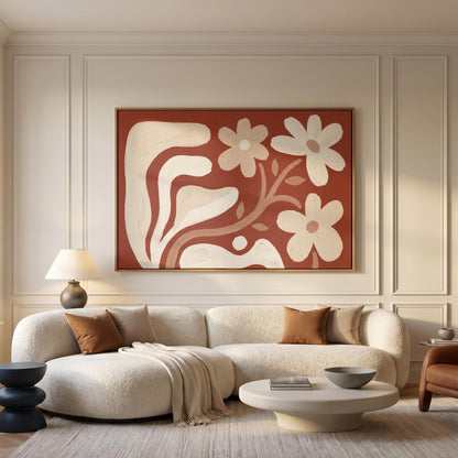 Abstract Daisy Flowers Canvas Wall Art