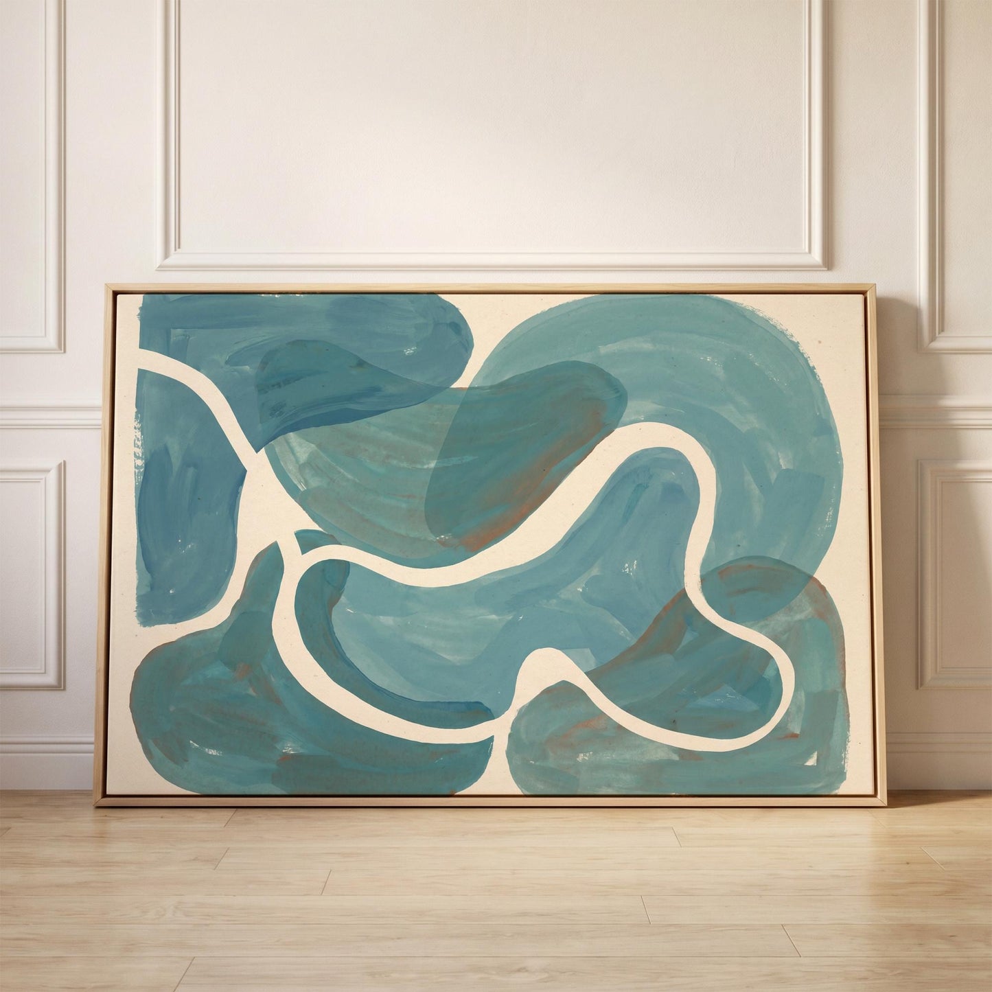 Abstract Fluid Shapes Canvas Wall Art