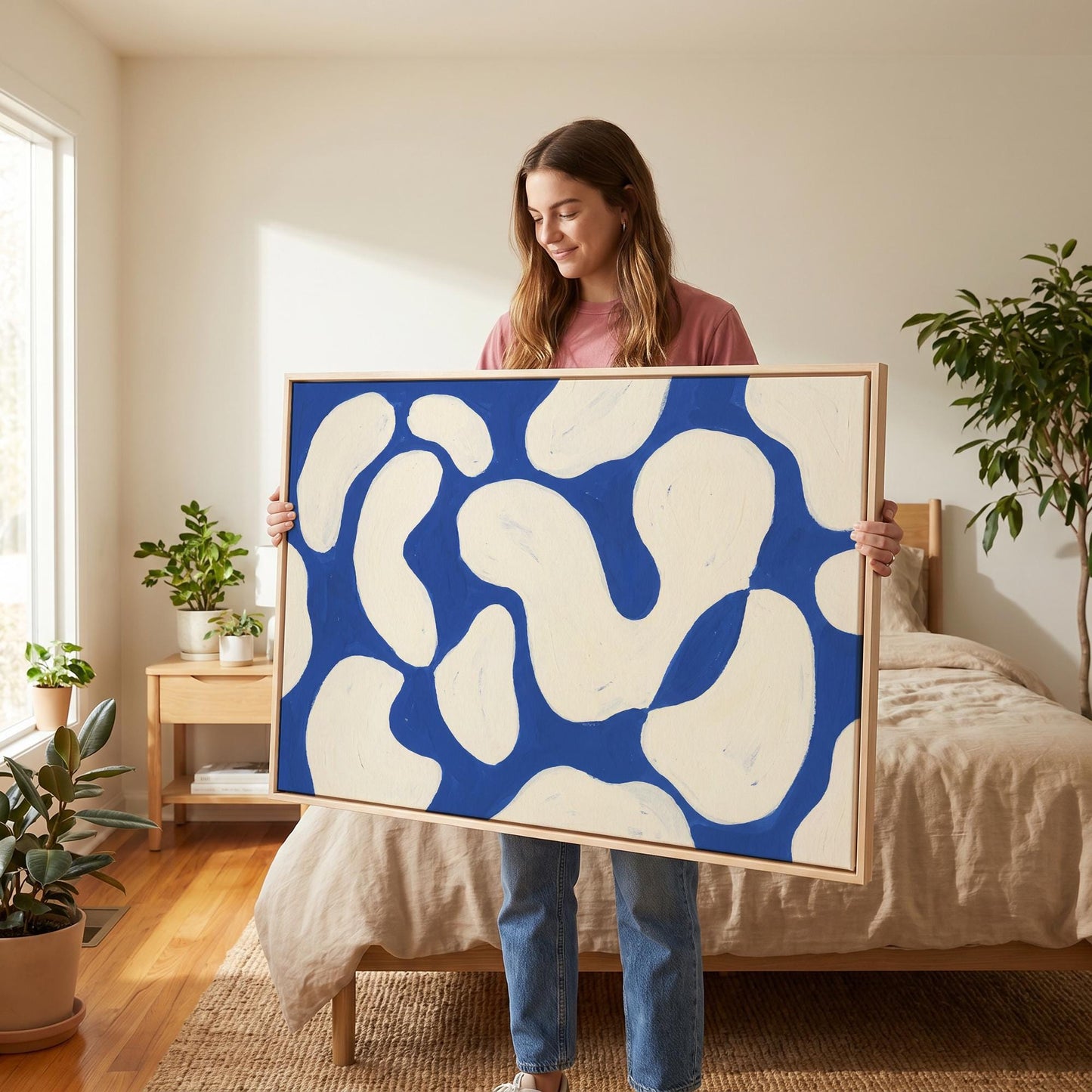 Abstract Organic Shapes Canvas Wall Art
