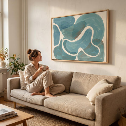 Abstract Fluid Shapes Canvas Wall Art