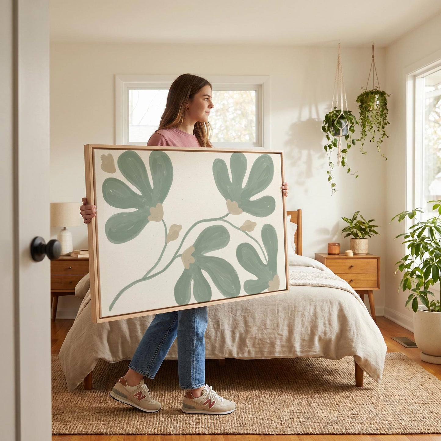 Botanical Flower Canvas Wall Art