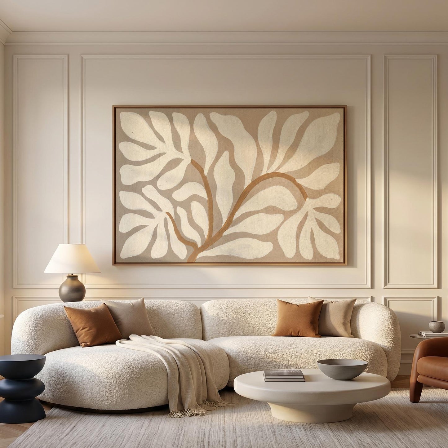 Abstract Botanical Leaves Canvas Wall Art