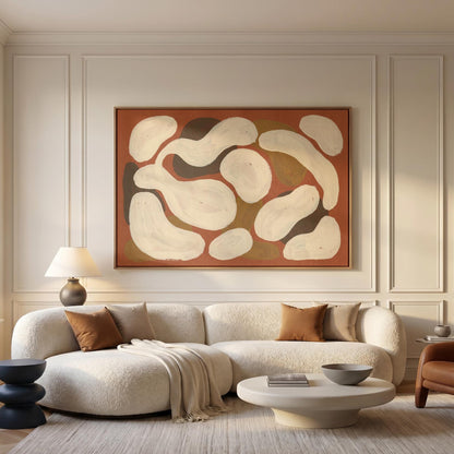 Abstract Organic Shapes Canvas Wall Art