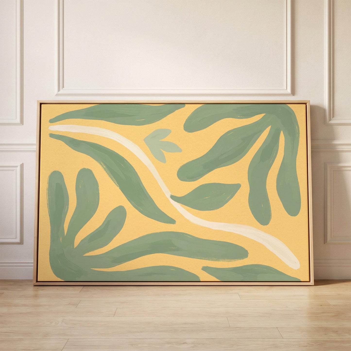 Abstract Leaf Canvas Wall Art