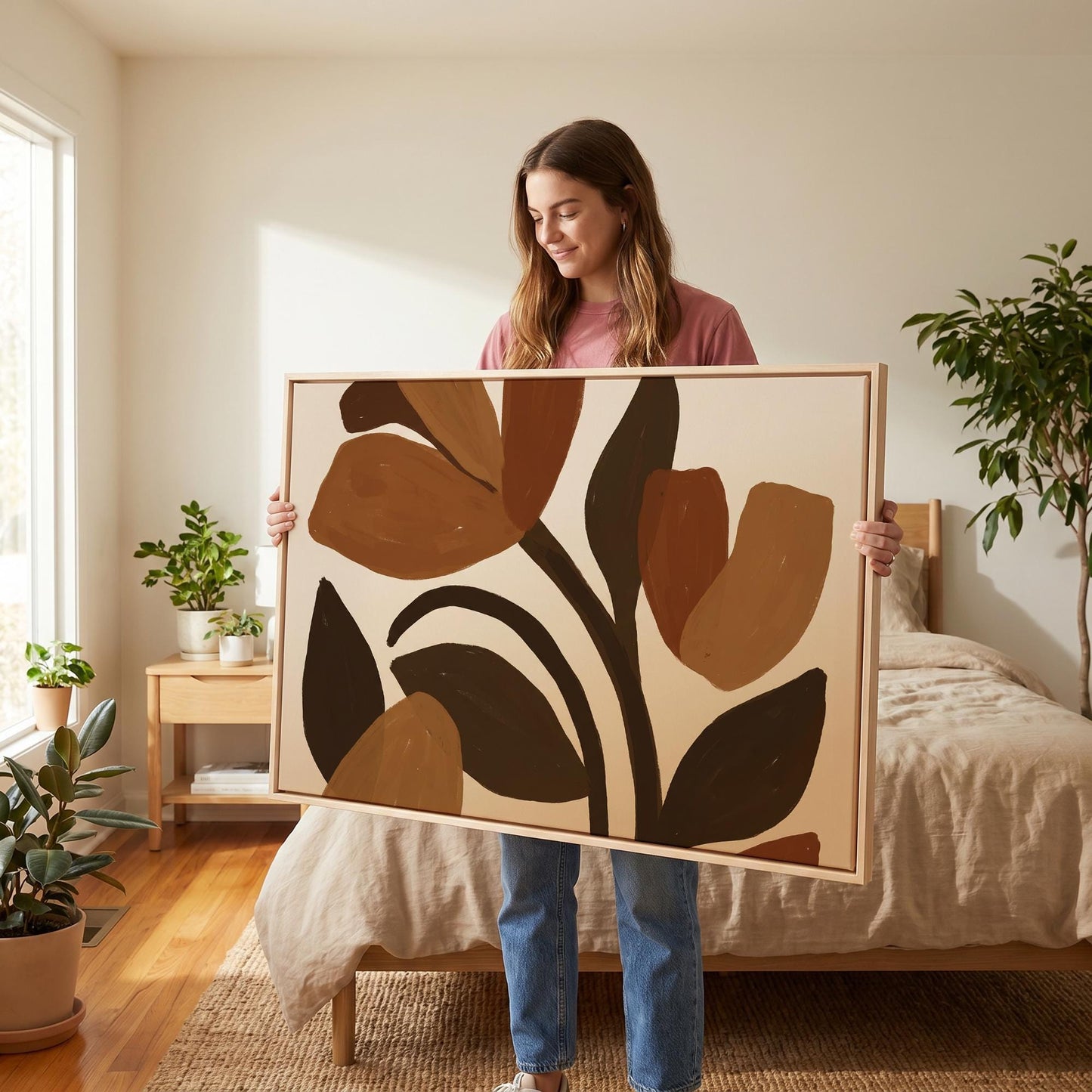 Abstract Tulip Canvas Wall Art