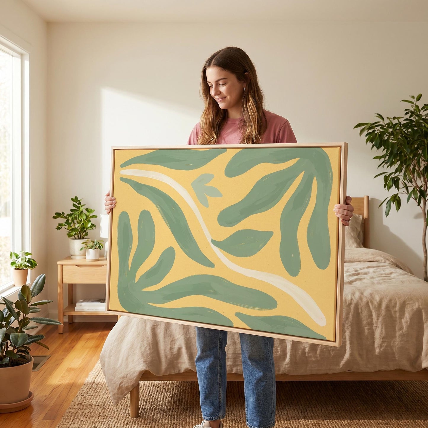 Abstract Leaf Canvas Wall Art