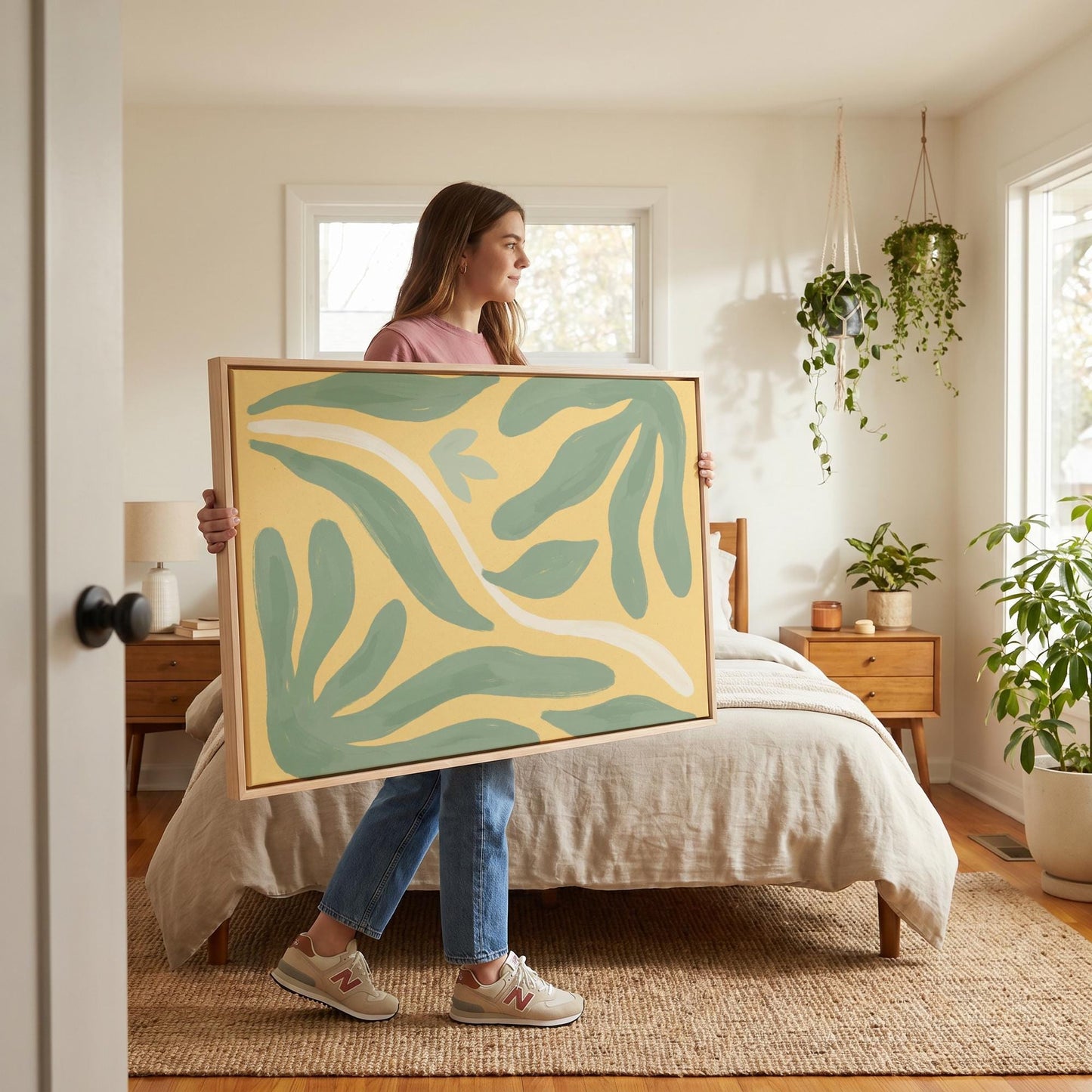 Abstract Leaf Canvas Wall Art