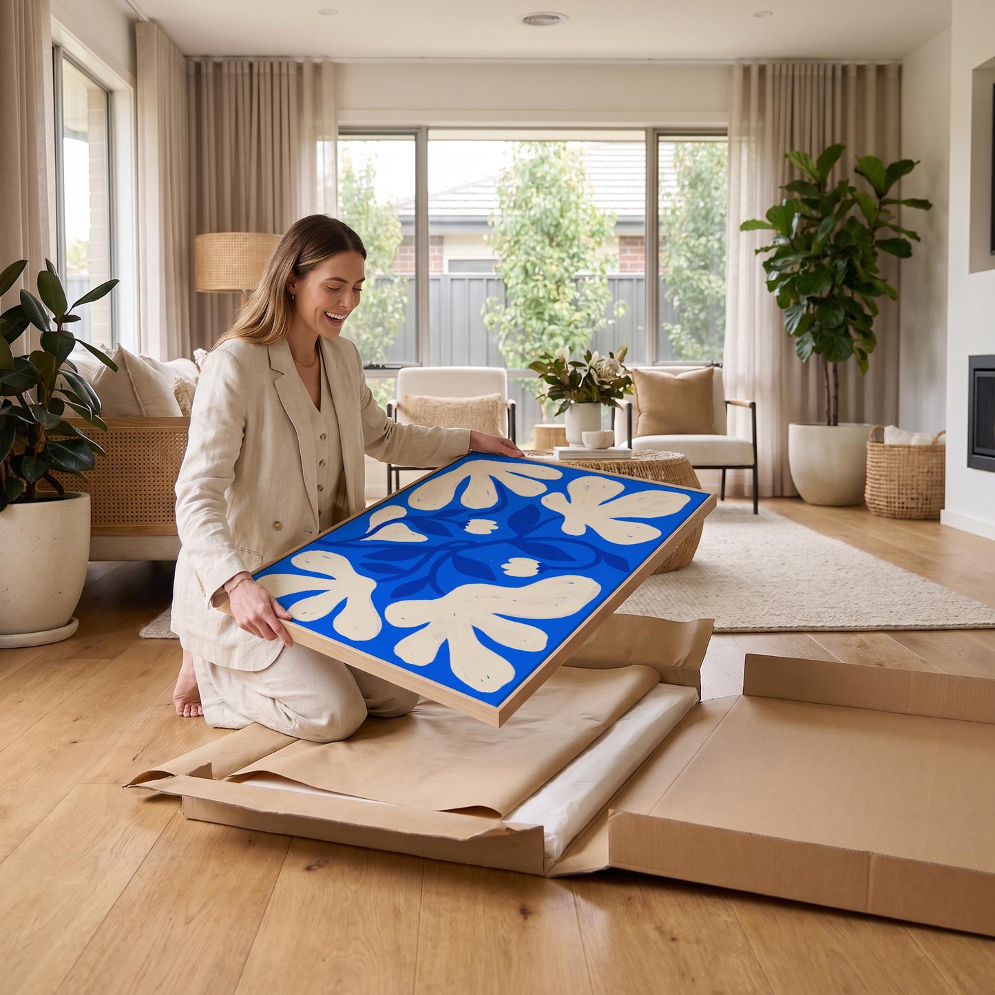 Abstract Floral Canvas Wall Art
