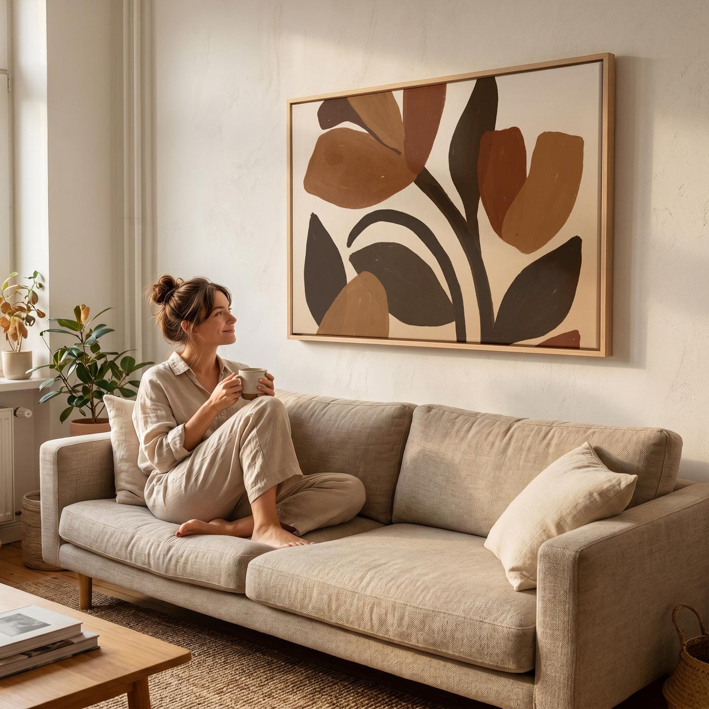Abstract Tulip Canvas Wall Art