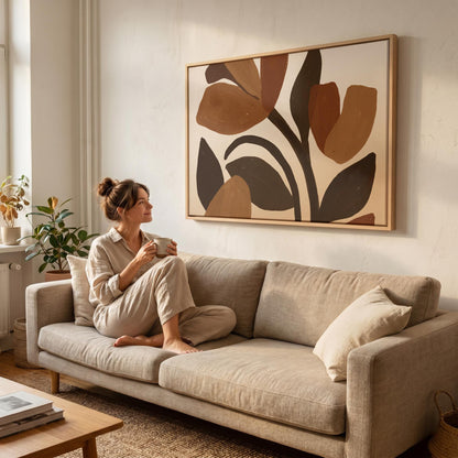 Abstract Tulip Canvas Wall Art