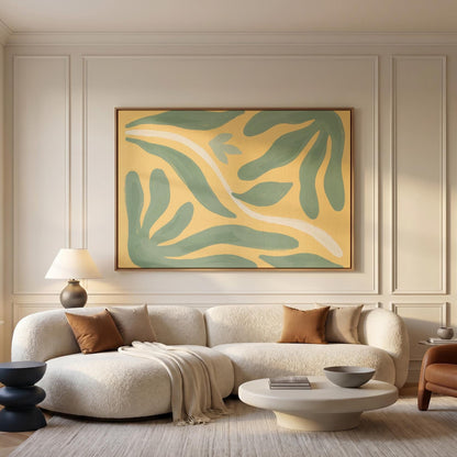 Abstract Leaf Canvas Wall Art