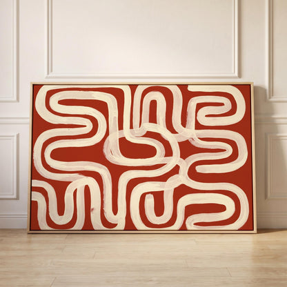 Abstract Wavy Lines Canvas Wall Art