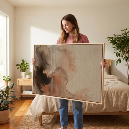 Abstract Ink Wash Canvas Wall Art