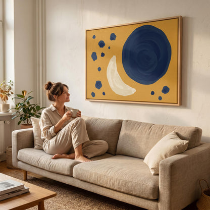 Abstract Moon Canvas Wall Art