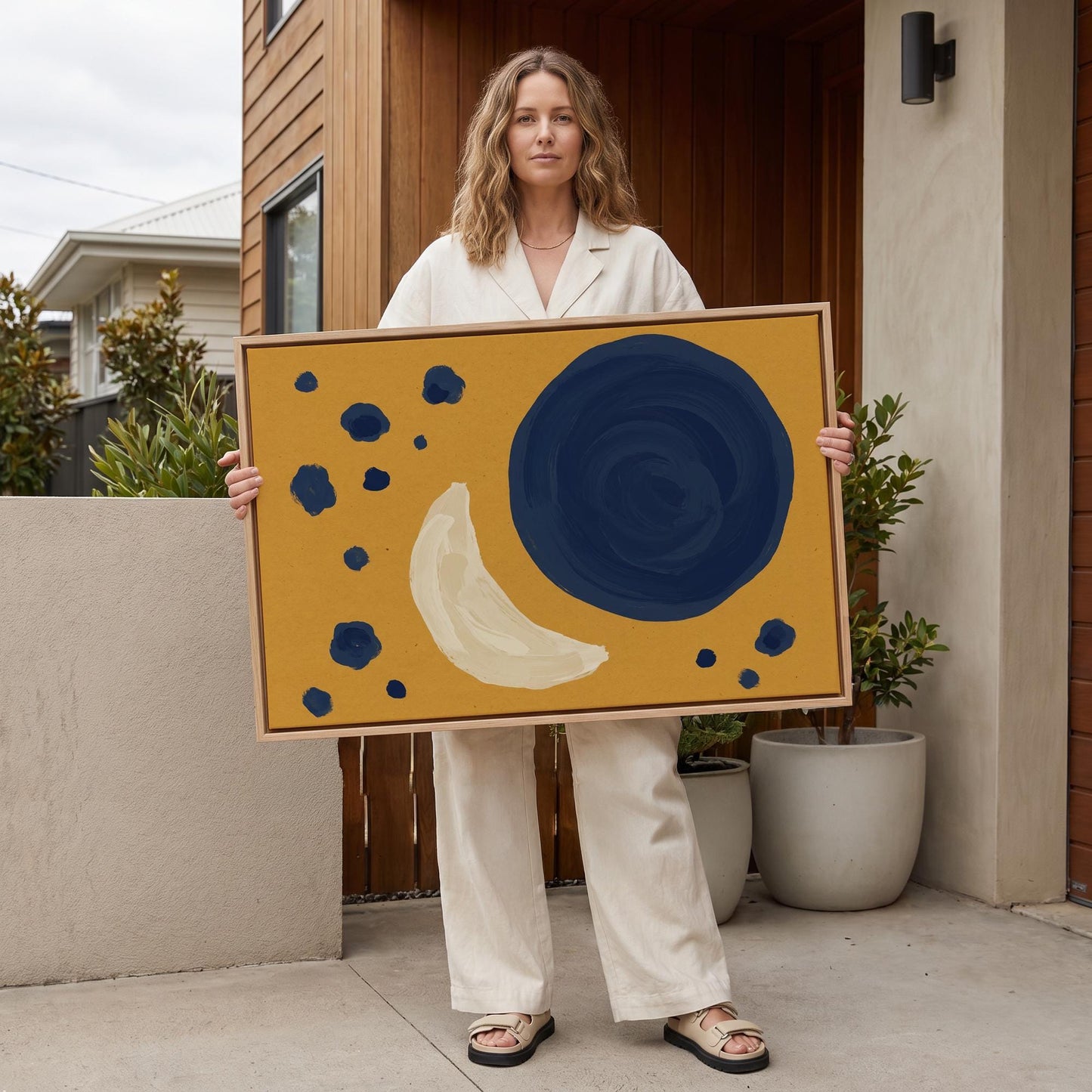 Abstract Moon Canvas Wall Art