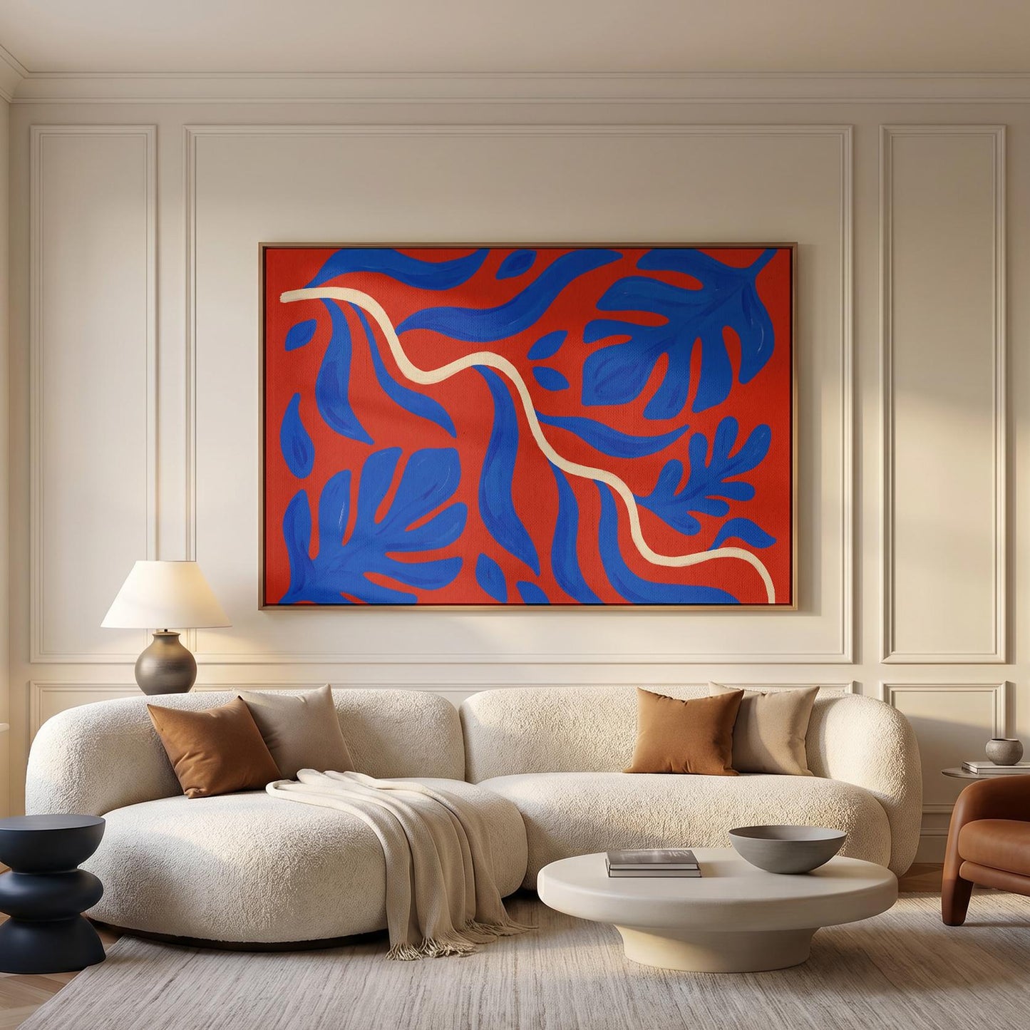 Abstract Botanical Leaves Canvas Wall Art