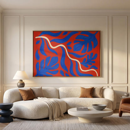 Abstract Botanical Leaves Canvas Wall Art