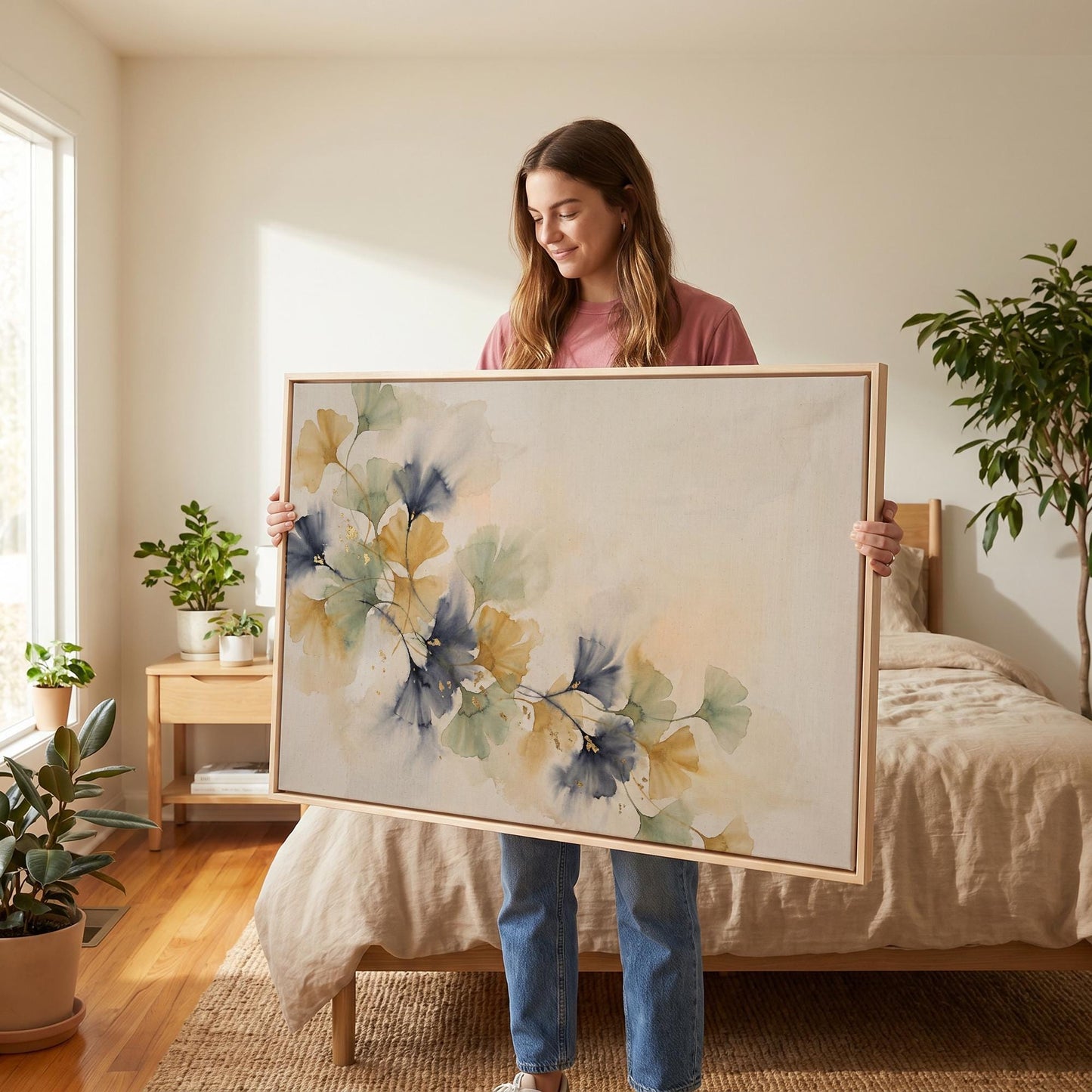 Ginkgo Leaves Canvas Wall Art