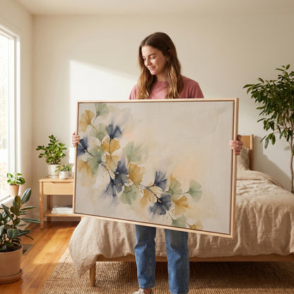 Ginkgo Leaves Canvas Wall Art