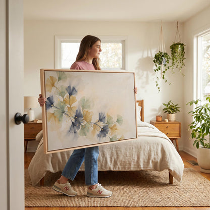 Ginkgo Leaves Canvas Wall Art