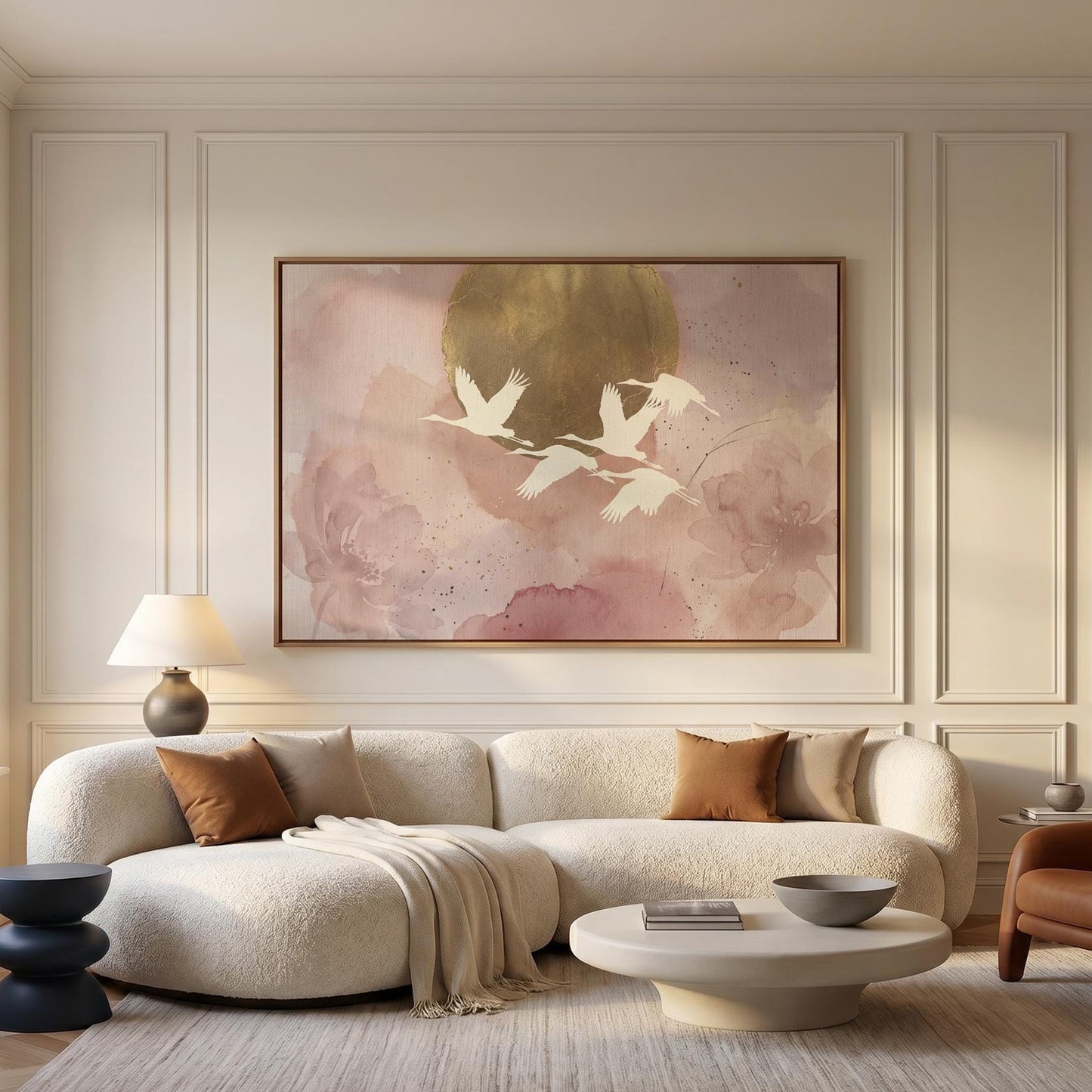 Flying Cranes Canvas Wall Art