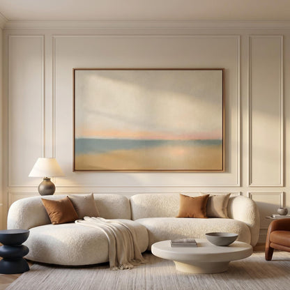 Abstract Coastal Sunset Canvas Wall Art