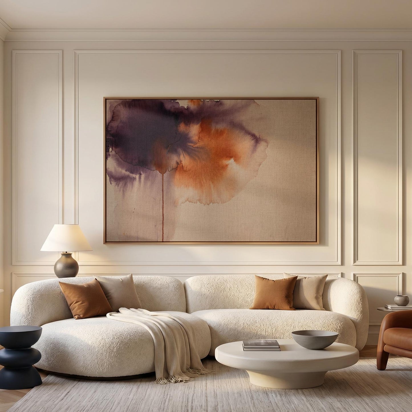 Abstract Watercolor Bloom Canvas Wall Art