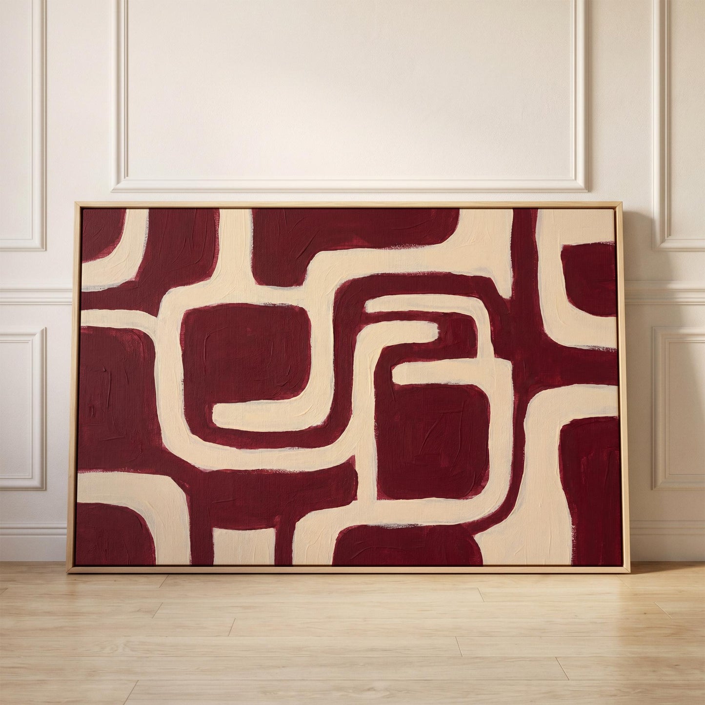 Abstract Maze Lines Canvas Wall Art