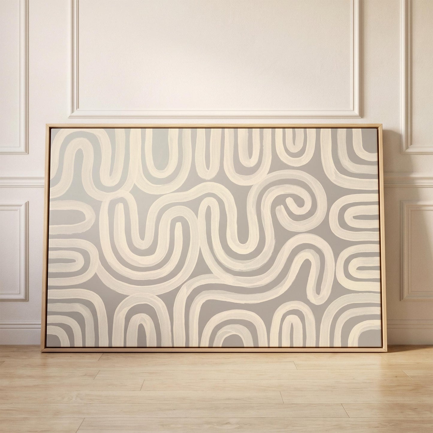 Abstract Swirl Lines Canvas Wall Art