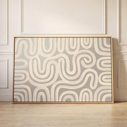 Abstract Swirl Lines Canvas Wall Art
