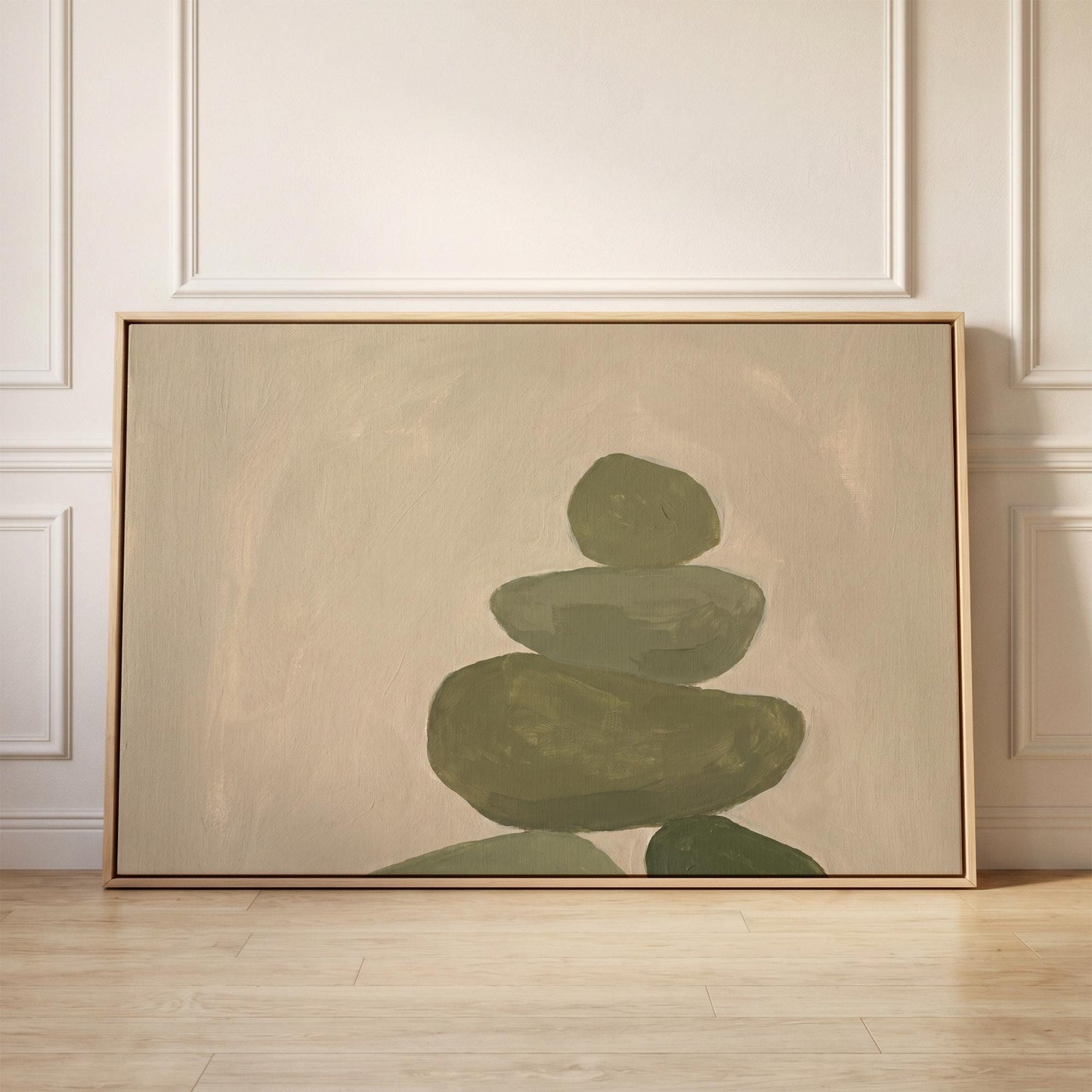 Stacked Zen Stones Canvas Wall Art