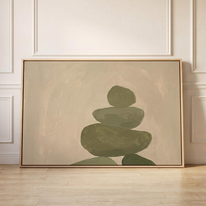 Stacked Zen Stones Canvas Wall Art