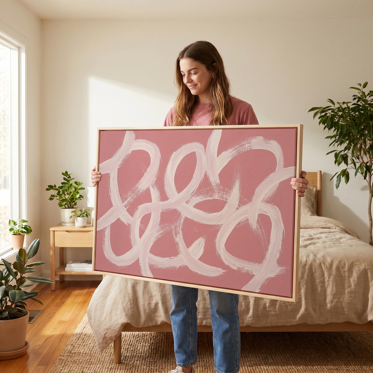 Abstract Brushstroke Canvas Wall Art