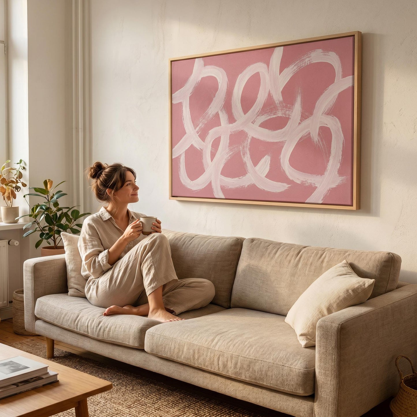 Abstract Brushstroke Canvas Wall Art